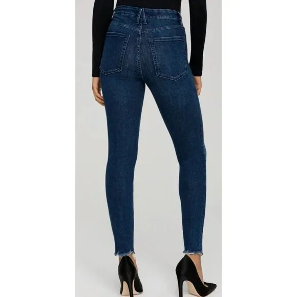 Good American GOOD LEGS W/ RAW CHEWED HEM blue 653 sz 8/29 - Picture 2 of 8